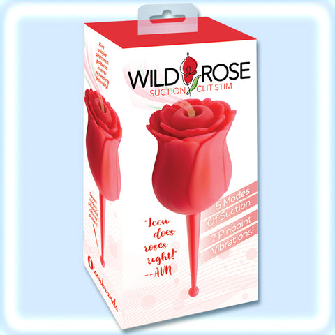 Wild Rose "Le Point" Rechargeable Silicone Suction Vibe and Clit Stim #IC1705