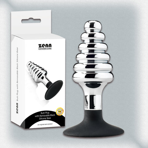 BUTT PLUG W/ REMOVABLE BLACK SILICONE BASE #130171